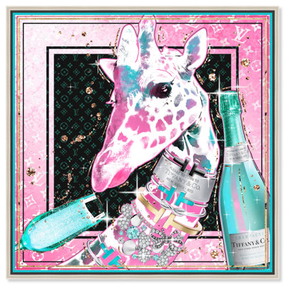 Girafe urbaine sur toile, impressions de mode maximales par Everly Quinn