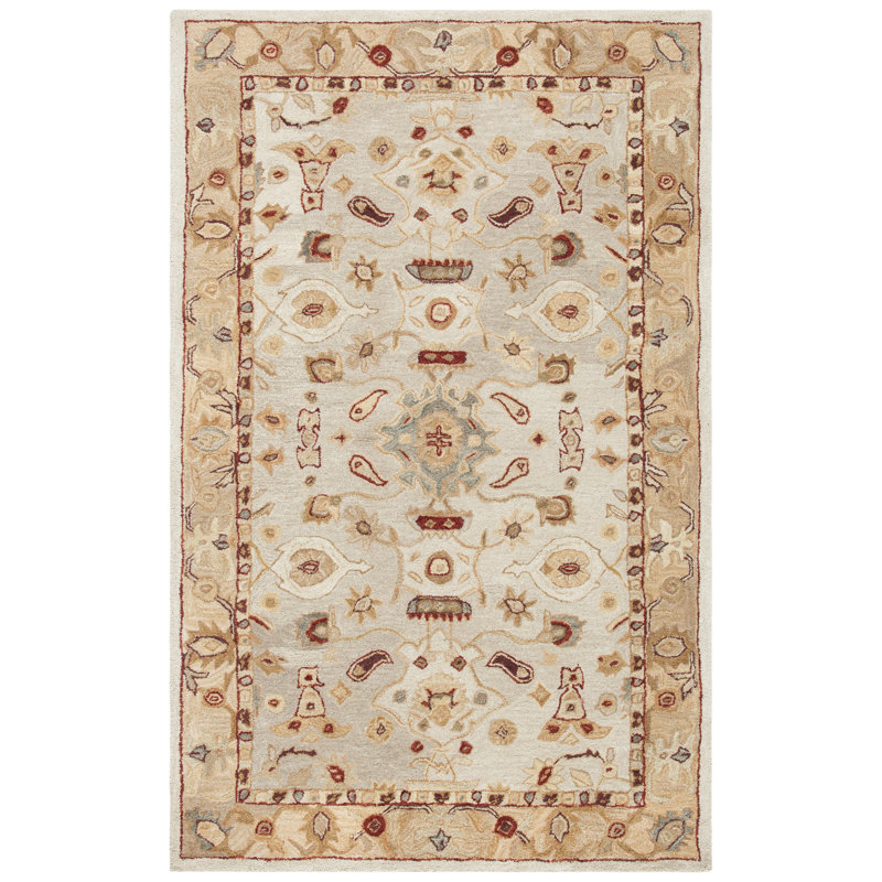 Sabhana Hand Tufted Wool Pile Oriental Rug, Rectangle 8' x 10'