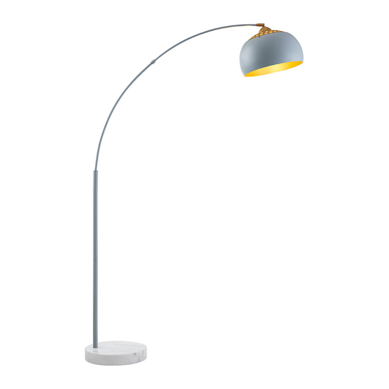 Lampe sur pied arquée 68,5 po Dedre, Noir, Noir