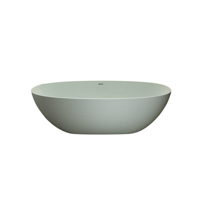 Baignoire de trempage autoportante 63 pouces turquoise, dure et résistante, baignoire non perméable à surface solide de 63 po, conception ergonomique pour un bain relaxant