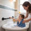 Barre d'appui de salle de bain 12 po noire avec poignée moletée antidérapante, conforme à l'ADA, paquet de 2-128539877-128539880