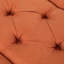 Dessus capitonné - magnifique tissu orange avec pieds inclinés. Matériau en bouleau. 52 po X 23 16 28 lb. Élégant charme Mid-Century. Décoratif