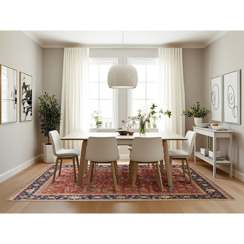 Tapis brun à motif oriental, Rectangle 7 pi x 10 pi