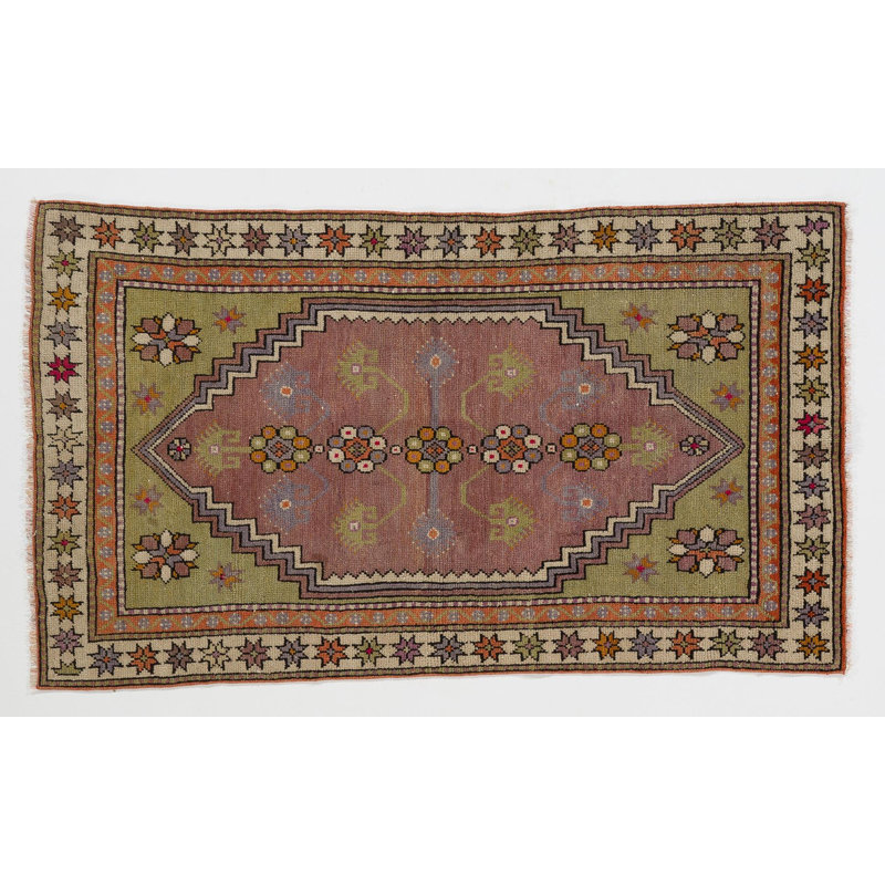Tapis turc vintage rétro Dazkiri Village, tapis oriental unique en son genre