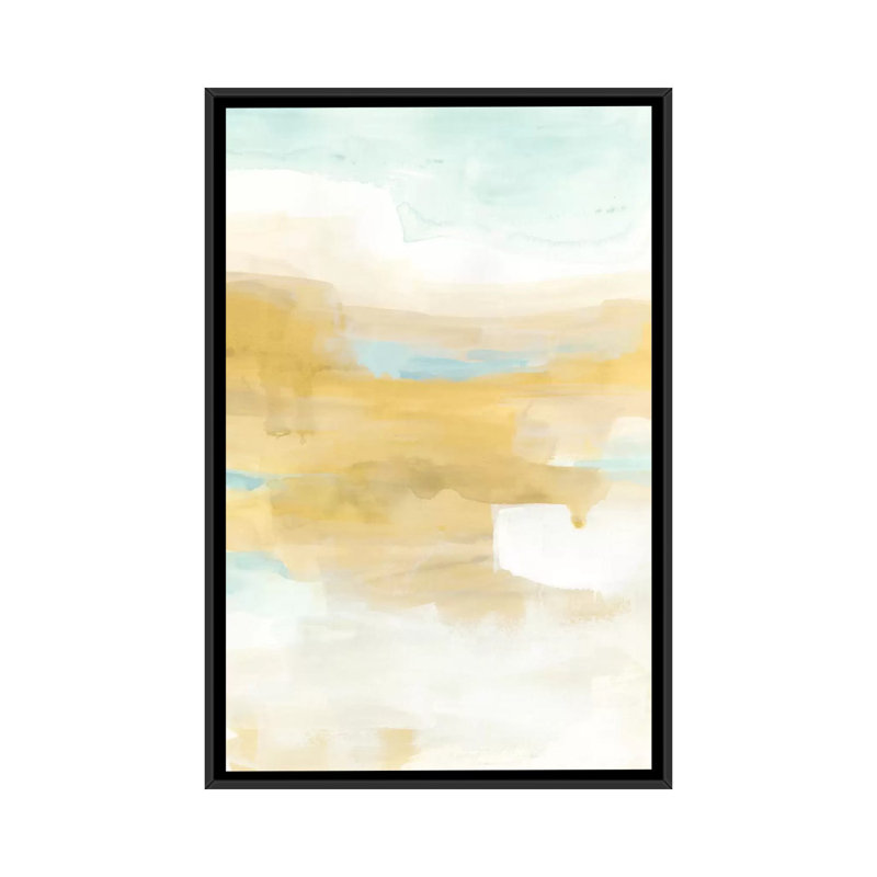 « citron vista i », impression sur toile, H 26 po x l 18 po x P 1,5 po, Toile avec cadre noir, Pas de tapis