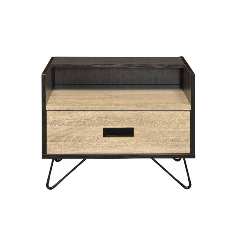 One Drawer Nightstand With Open Compartment