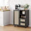 Buffet en rotin avec tablette réglable-405221102