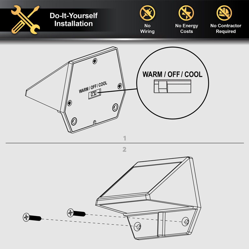 Solar Powered  Integrated LED Deck Light, Black
