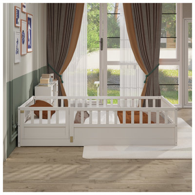 Structure de lit simple avec porte Montessori