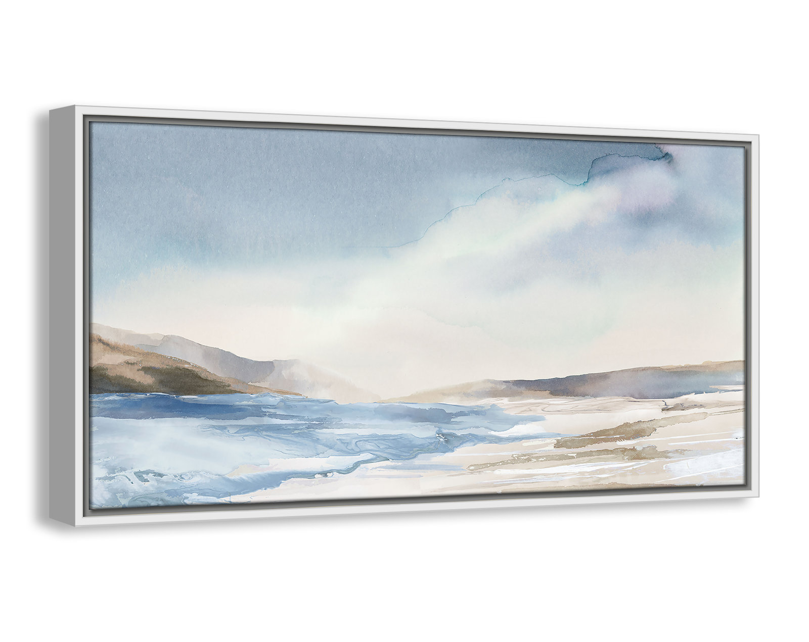 Coralie "Mystic Shores" Print, 16.5" H x 31.5" W, White
