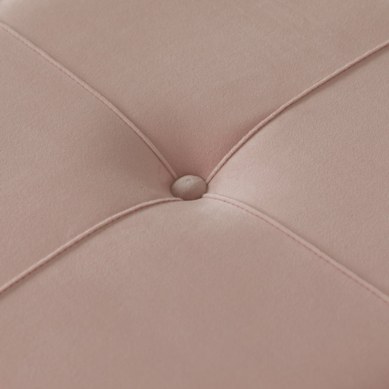 Olando Velvet Ottoman, Pink Revolution Performance Fabrics