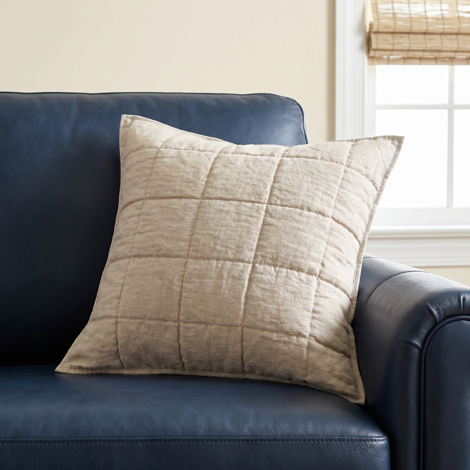 26" x 26" Linen Pillow Cover, Putty Heather