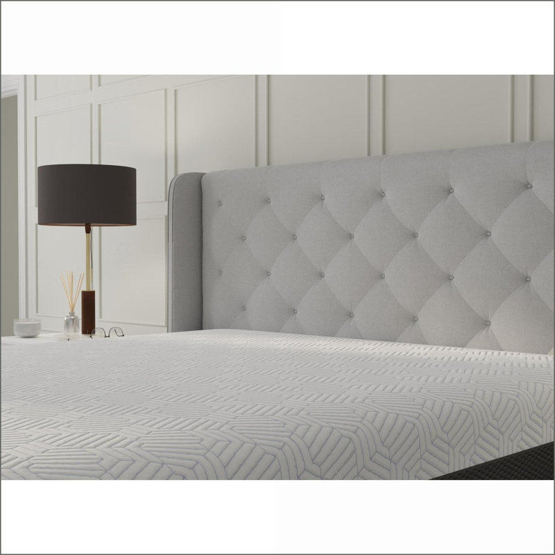 Matelas | Matelas en mousse viscoélastique rafraîchissante 12 "avec tissu à changement de phase | Gris clair | Mousse