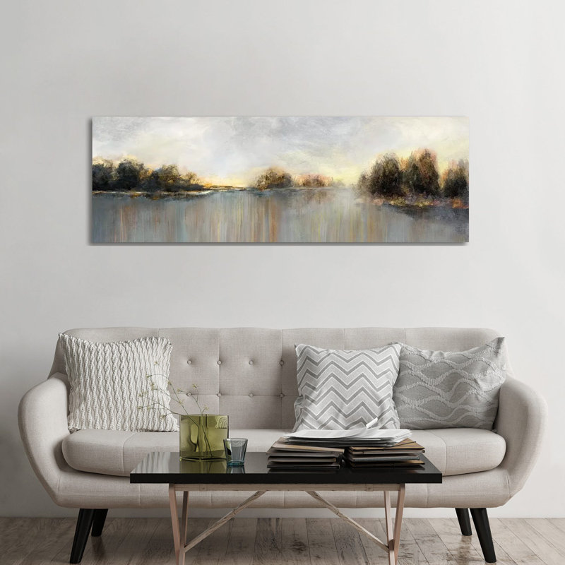 «Rain at Dawn» par Nan - impression panoramique, H 24 po x l 72 po x P 1,5 po, Toile tendue