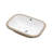 22" x 15" x 8.3" White Ceramic Undermount Bathroom Sink with Overflow