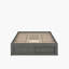 Lit plateforme moderne avec tiroirs, cadre de lit en bois avec casier de rangement au pied de lit, sans tête de lit-1634633081
