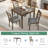 5-Piece Wooden Dining Table Set with 4 Double X-Shaped Backrest Chairs