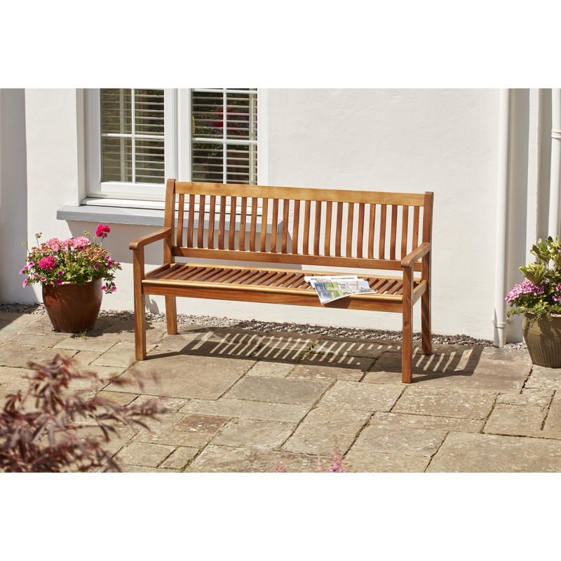 Ladulf 3 Seater Solid Wood Bench