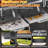 Large Charcoal Grill with Adjustable Charcoal Trays, Cast Iron Grates, Built-In Chimney & Foldable Side Tables
