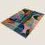 Tapis abstrait de style milieu du siècle