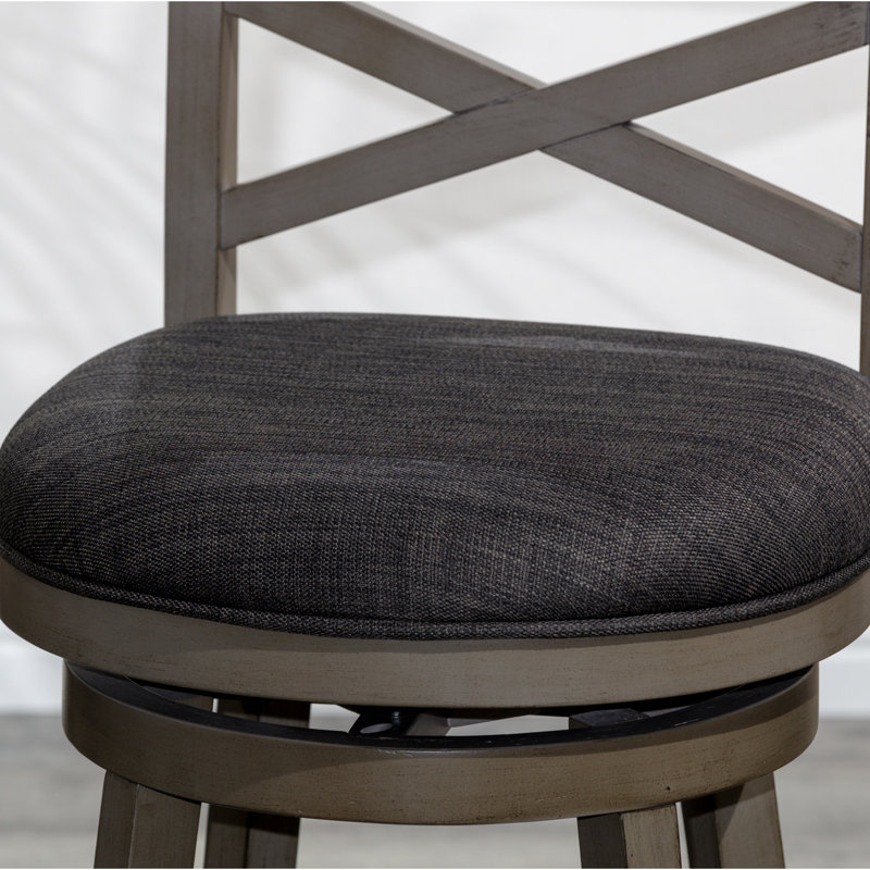 Tabouret pivotant à hauteur de comptoir, tissu et tabouret élégant, siège en tissu, siège confortable moderne, Gris
