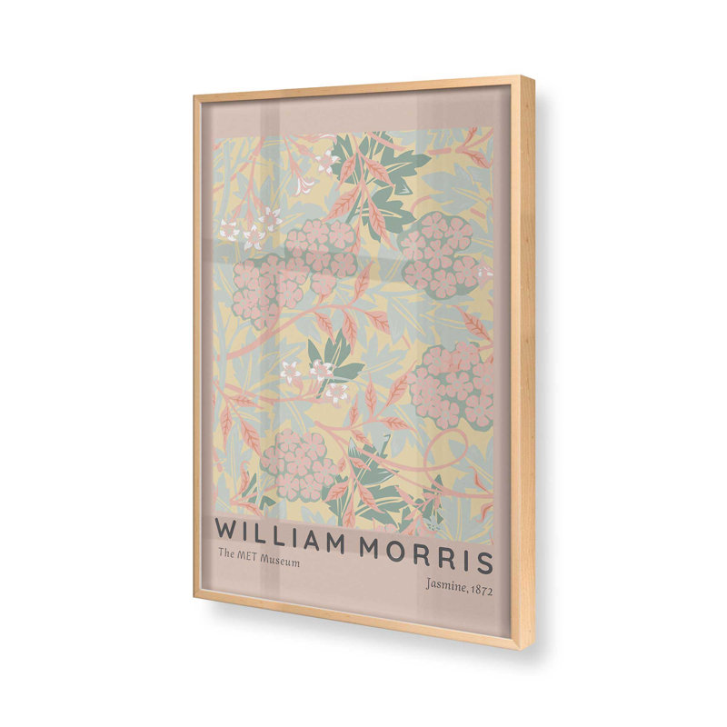 «Blush Jasmine» par William Morris, Érable brut, H 37 po x l 25 po, Orange