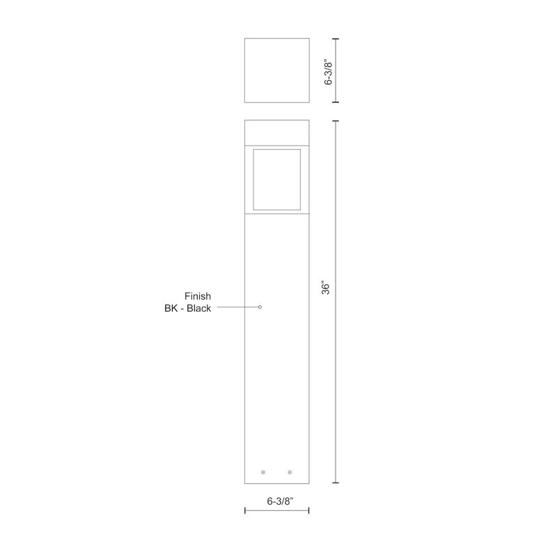 Sonoma LED Bollard Light, 36" H x 5.375" W x 5.375" D