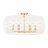 Babie 6-Light Semi-Flush In Modern Brushed Gold With Bleached White Raphia Rope