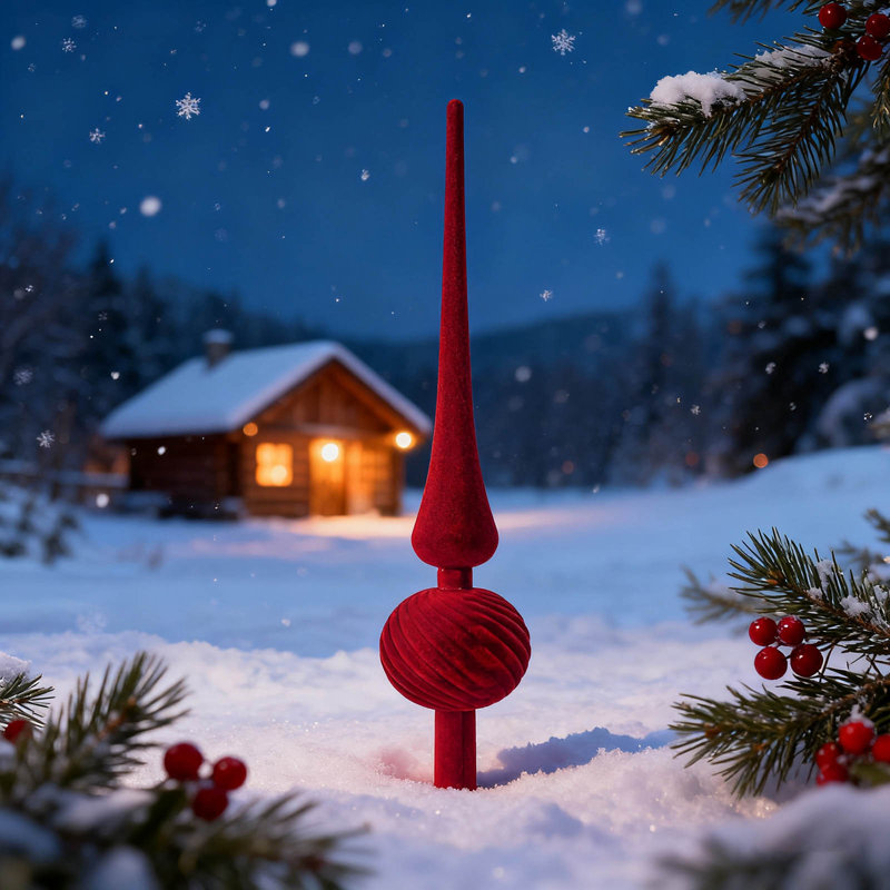 Décoration pour sommet d'arbre de Noël en plastique, Brown