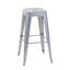 Tabouret à hauteur de comptoir 30 po, ensemble de 4 tabourets de bar en métal sans dossier, non empilable, amovible et facile à assembler, permettant d'économiser de l'espace pour un îlot de cuisine / bar / café / salle à manger (argent)-132287070-132287076