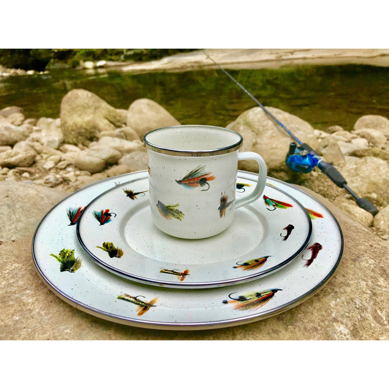 Set of 4 Fishing Fly Grande Mugs, 24