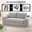 Loveseat Sofa  With Memory Foam & Steel Frame , Convertible 2-In-1 Design, Corduroy Fabric - Compact Couch For Small Spaces, Apartments, Home Office & Bedroom-1950626216