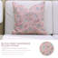 Housse de coussin bohème 14 x 14, fabriquée à la main pour un canapé ou un canapé, rose, rose -114981530