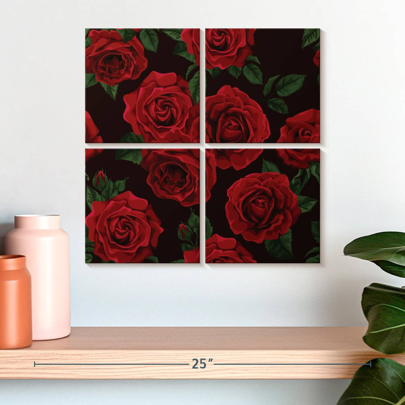 Harnek élégantes roses rouges, H 18 po x l 18 po