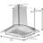Ancona 30" 450 CFM Convertible Island Glass Canopy Range Hood in Stainless Steel