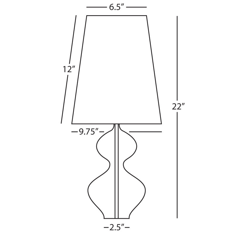 Claridge Crystal Lamp, Oyster Gray