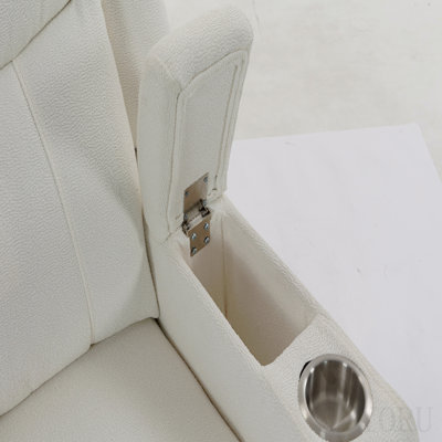 Fauteuil inclinable électrique très large pivotant à 270 ° avec massage thermique - Port de charge USB et Type C - Fauteuil inclinable pivotant en velours pour le bureau de la chambre à coucher du salon