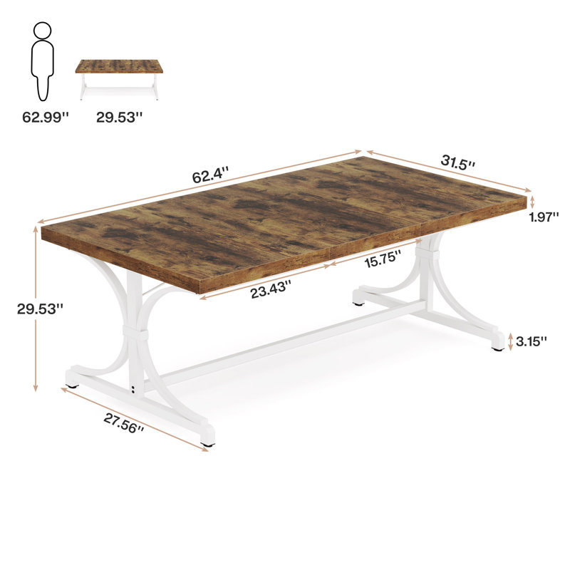 Table de conférence 62,4 po Jilla, Blanc