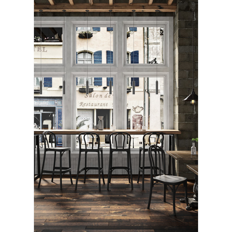 Tabouret de bar H 26 po, Wengé