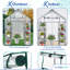 Serre accessible de plain-pied de luxe avec couverture transparente, trois niveaux et douze tablettes Machrus Ogrow