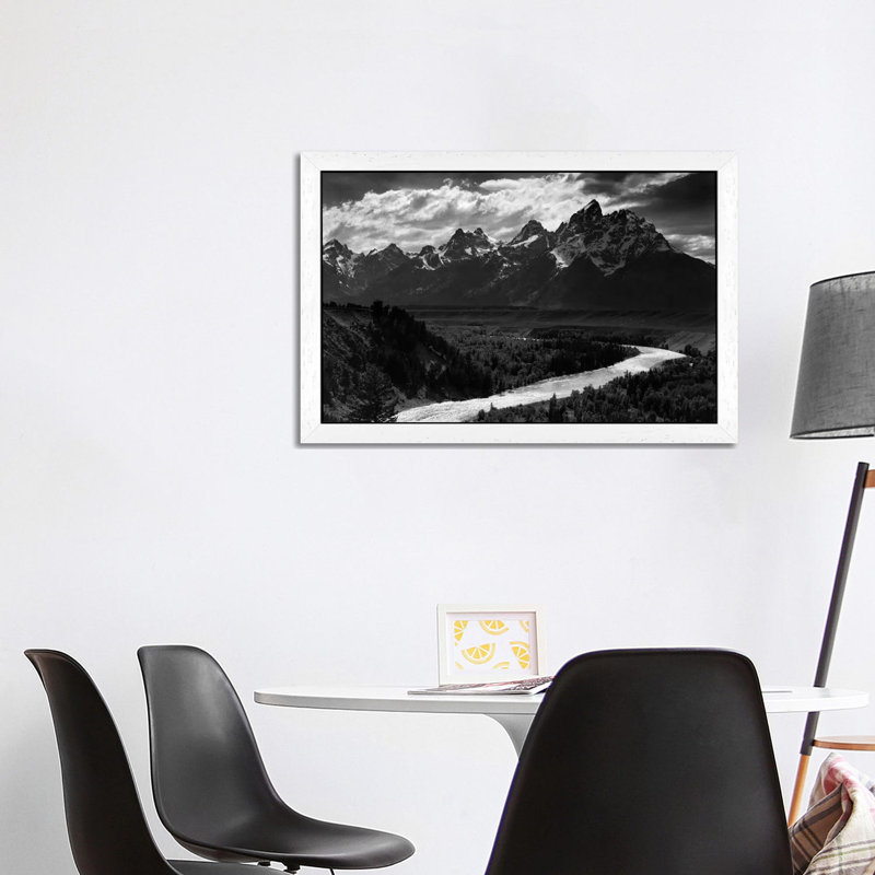 Ansel Adams - Print on Canvas, 101.6 cm H x 66.04 cm W, White Framed