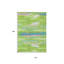 Tapis extérieur lavable abstrait vert lime et bleu ciel 10 pi x 14 pi