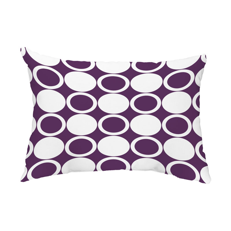 Housse de coussin d'extérieur et insert ModCircles, Mauve / Blanc