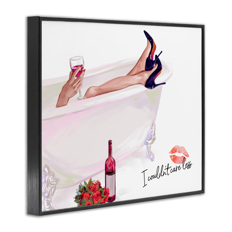 Giclée de la baignoire «Don't Don't Care Less», conception de Ziwei Li, Giclée encadrée noir minuit, H 24 po x l 30 po