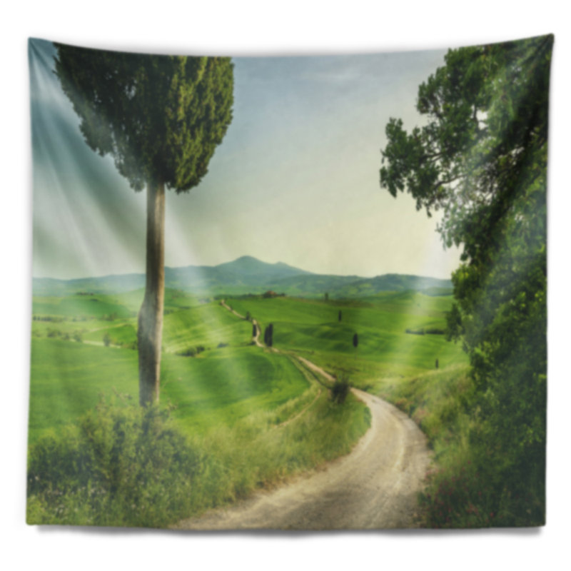 Paysage toscan avec tapisserie, H 32 po x l 39 po
