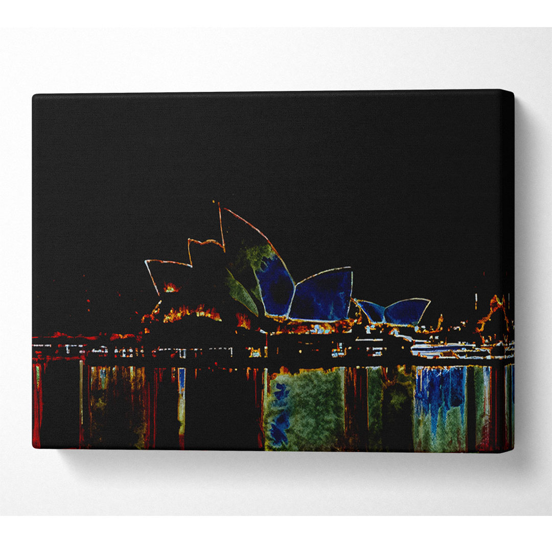 Sydney Opera House Psychedelic - Kunstdrucke auf Leinwand