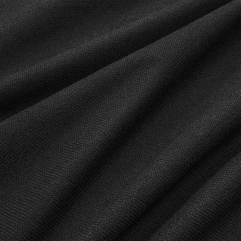 Ensemble de 2 panneaux de rideaux occultant en toile de jute 100% Leming, L 52 po x L 90 po, Noir