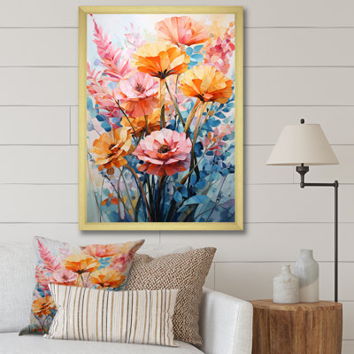 Collage de fougères multicolores VI sur toile