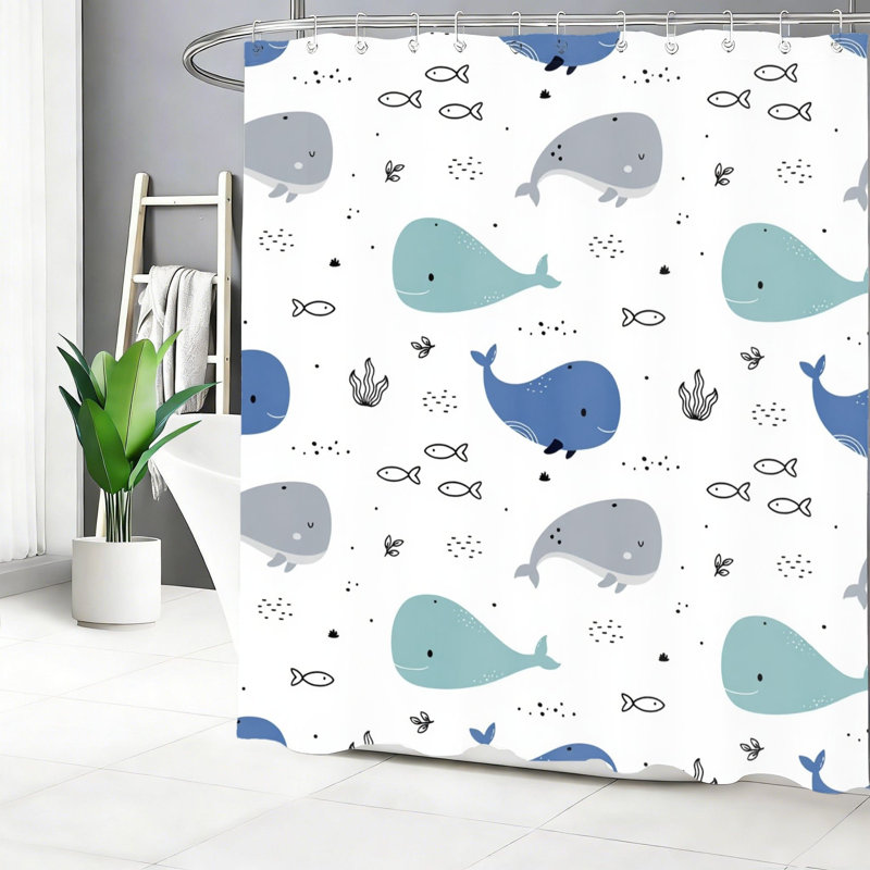 Rideau de douche aquarelle tortue de mer nautique 72 x 72 pouces