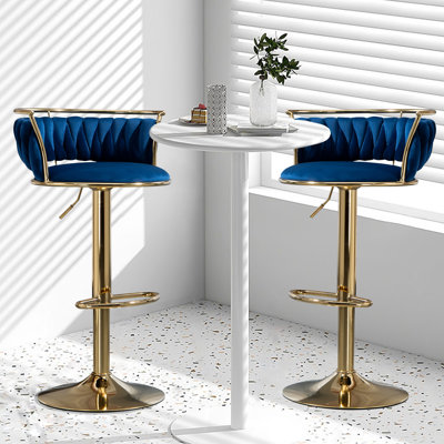 Tabouret de bar pivotant avec dossier Ginko
